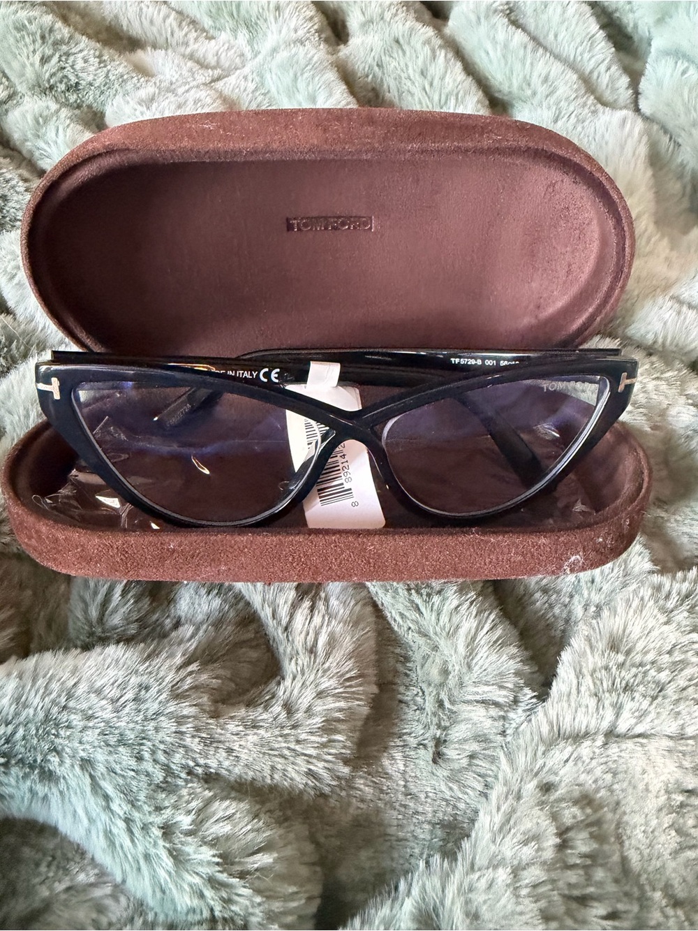 Tom Ford Black Cat-Eye Women's Eyewear with Gold Accent